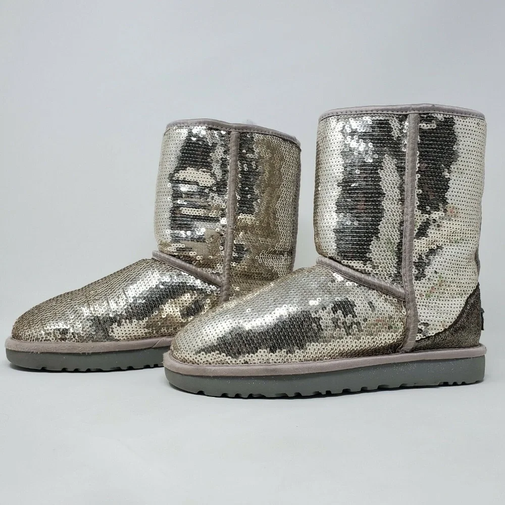 UGG Classic Short Sparkles Genuine Shearling Lined